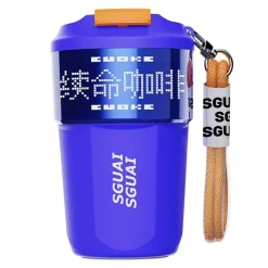 The Outdoor Vault Camping-Werkzeuge|Outdoor-Artikel-Thermosbecher aus Edelstahl mit digitalem Pixel-Design – intelligenter isolierter Reisebecher