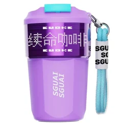 The Outdoor Vault Camping-Werkzeuge|Outdoor-Artikel-Thermosbecher aus Edelstahl mit digitalem Pixel-Design – intelligenter isolierter Reisebecher