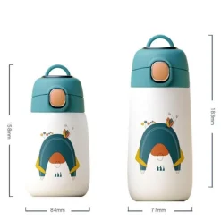 The Cozy Mug Küche & Esszimmer-Thermosflasche für Kinder – Cartoon-Wasserflasche mit Temperaturanzeige