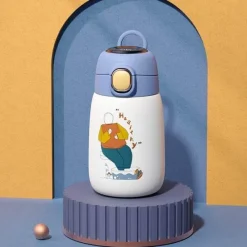 The Cozy Mug Küche & Esszimmer-Thermosflasche für Kinder – Cartoon-Wasserflasche mit Temperaturanzeige