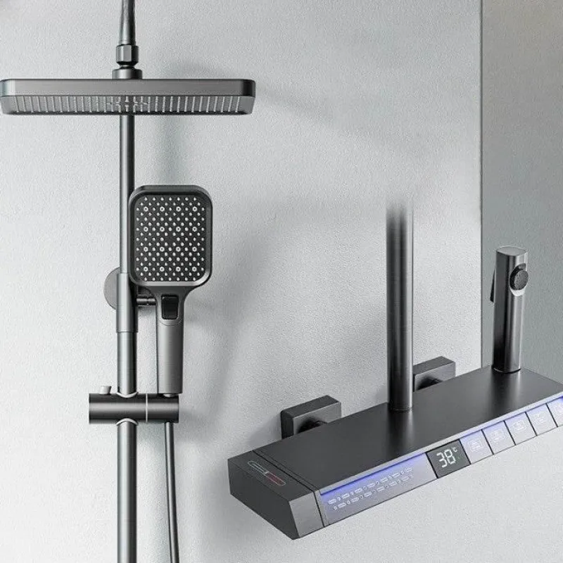 The Blissful Bath Badezimmer-Thermostatisches digitales Regenduschsystem - Spa-Therapie-Set