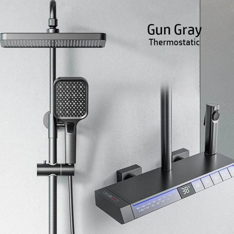 The Blissful Bath Badezimmer-Thermostatisches digitales Regenduschsystem - Spa-Therapie-Set