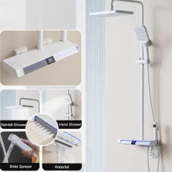 The Blissful Bath Badezimmer-Thermostatisches digitales Regenduschsystem - Spa-Therapie-Set