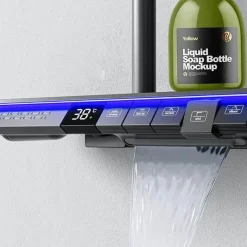 The Blissful Bath Badezimmer-Thermostatisches digitales Regenduschsystem - Spa-Therapie-Set