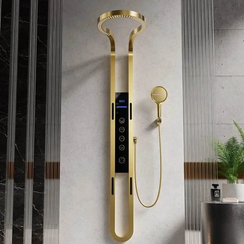 The Blissful Bath Badezimmer-Thermostatisches LED-Wasserfall-Duschset – Nordic Rain Shower System