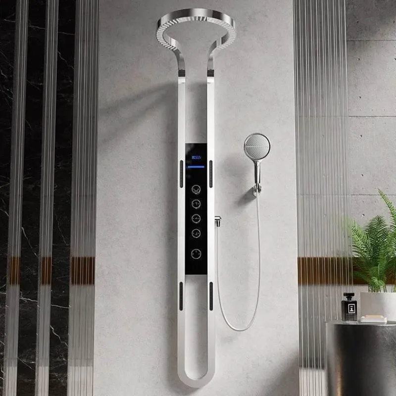 The Blissful Bath Badezimmer-Thermostatisches LED-Wasserfall-Duschset – Nordic Rain Shower System