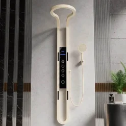 The Blissful Bath Badezimmer-Thermostatisches LED-Wasserfall-Duschset – Nordic Rain Shower System