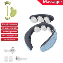 The Relaxation Nook Gesundheits-Gadgets|Gesundheits- Und Entspannungstools-Tiefenmassagegerät für Nacken und Schultern – 6-köpfiges Schmerzlinderungsgerät