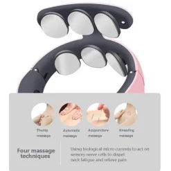 The Relaxation Nook Gesundheits-Gadgets|Gesundheits- Und Entspannungstools-Tiefenmassagegerät für Nacken und Schultern – 6-köpfiges Schmerzlinderungsgerät