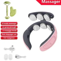 The Relaxation Nook Gesundheits-Gadgets|Gesundheits- Und Entspannungstools-Tiefenmassagegerät für Nacken und Schultern – 6-köpfiges Schmerzlinderungsgerät