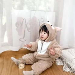 The Decor Haven Babykleidung|Babykleidung-Tier-Onesie-Kostüm – Süßes, pelziges Baby-Outfit