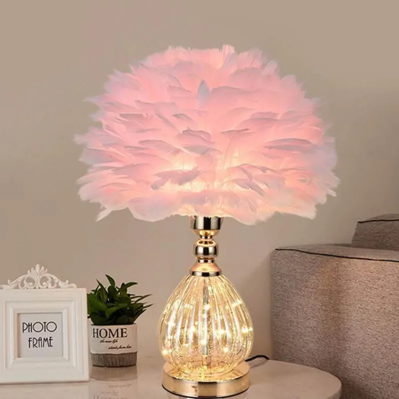 Bright Accents Beleuchtung-Tischlampe aus Federglas – Elegante Beleuchtung für die Inneneinrichtung