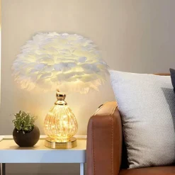 Bright Accents Beleuchtung-Tischlampe aus Federglas – Elegante Beleuchtung für die Inneneinrichtung