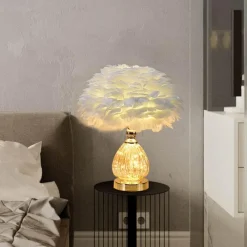 Bright Accents Beleuchtung-Tischlampe aus Federglas – Elegante Beleuchtung für die Inneneinrichtung