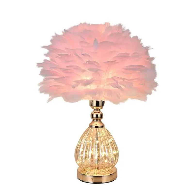 Bright Accents Beleuchtung-Tischlampe aus Federglas – Elegante Beleuchtung für die Inneneinrichtung