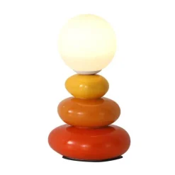 Illuminate Home Beleuchtung-Tischlampe aus gestapelten Steinen – Kreative dekorative Leuchte