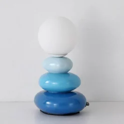 Illuminate Home Beleuchtung-Tischlampe aus gestapelten Steinen – Kreative dekorative Leuchte