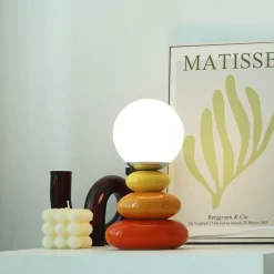 Illuminate Home Beleuchtung-Tischlampe aus gestapelten Steinen – Kreative dekorative Leuchte