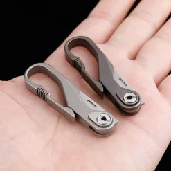 The Outdoor Vault Outdoor-Gadgets|Heimwerkzeuge-Titan-Schlüsselanhängermesser - Mini-faltbares Outdoor-Werkzeug