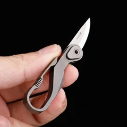 The Outdoor Vault Outdoor-Gadgets|Heimwerkzeuge-Titan-Schlüsselanhängermesser - Mini-faltbares Outdoor-Werkzeug