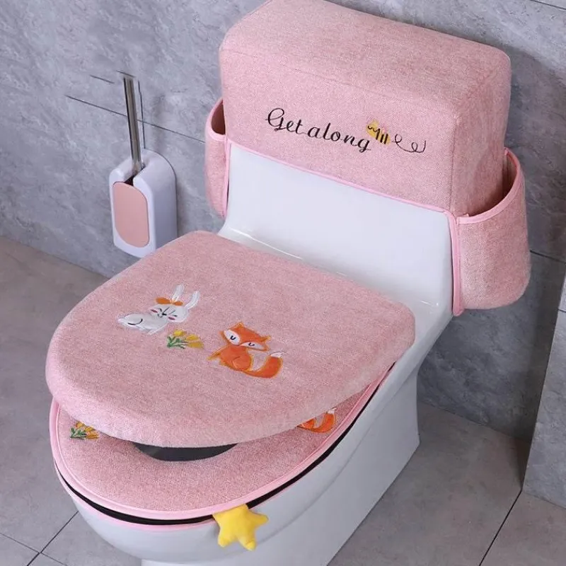 The Blissful Bath Badezimmer-Toilet Seat Organizer - Bathroom Storage Cover Solution