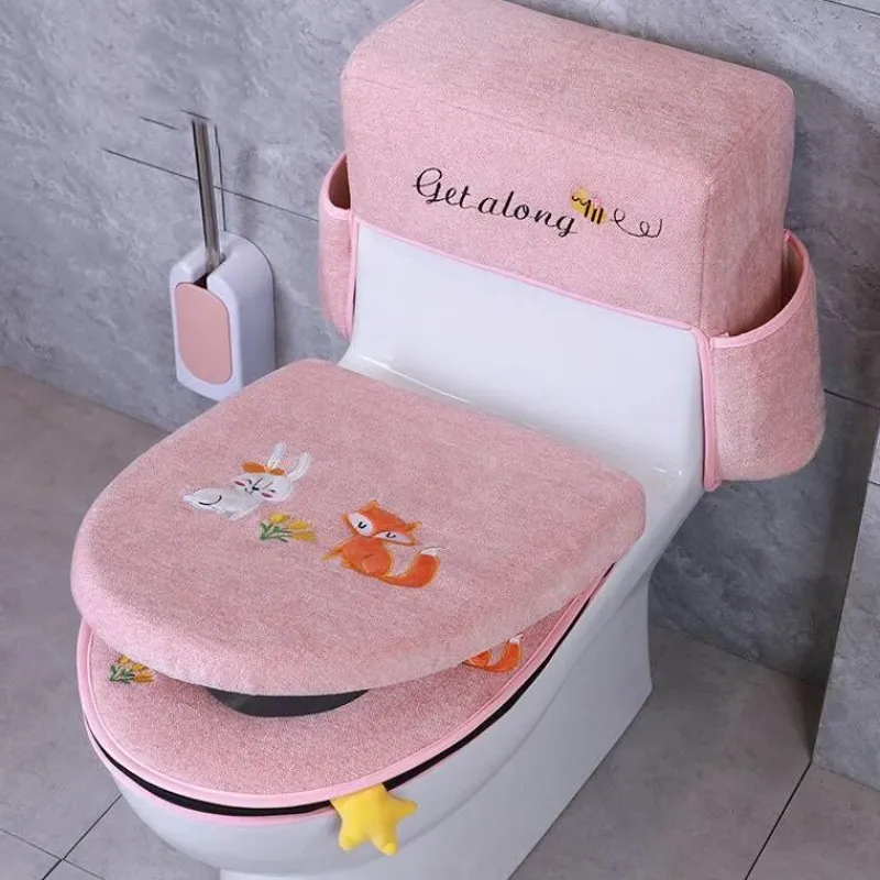 The Blissful Bath Badezimmer-Toilet Seat Organizer - Bathroom Storage Cover Solution