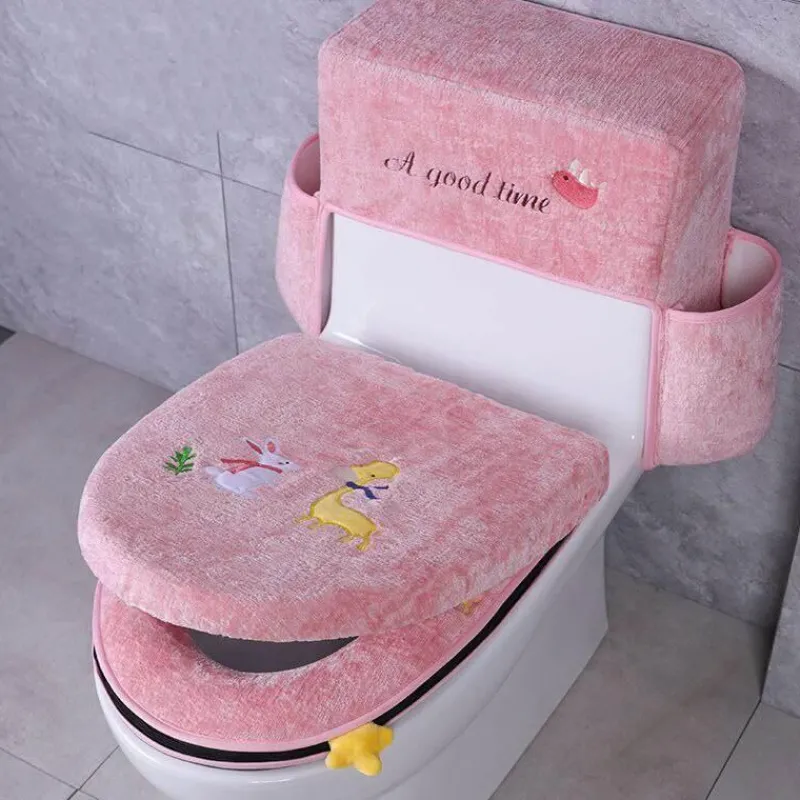 The Blissful Bath Badezimmer-Toilet Seat Organizer - Bathroom Storage Cover Solution