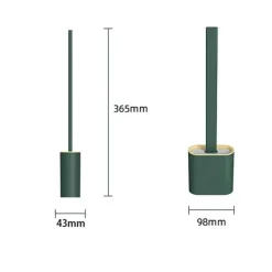 The Blissful Bath Badezimmer-Toilettenbürste aus Silikon mit Halter – Wandmontiertes Badezimmer-Reinigungswerkzeug