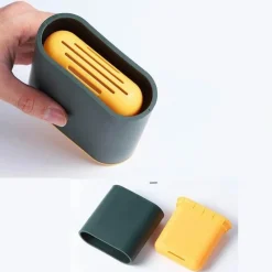 The Blissful Bath Badezimmer-Toilettenbürste aus Silikon mit Halter – Wandmontiertes Badezimmer-Reinigungswerkzeug