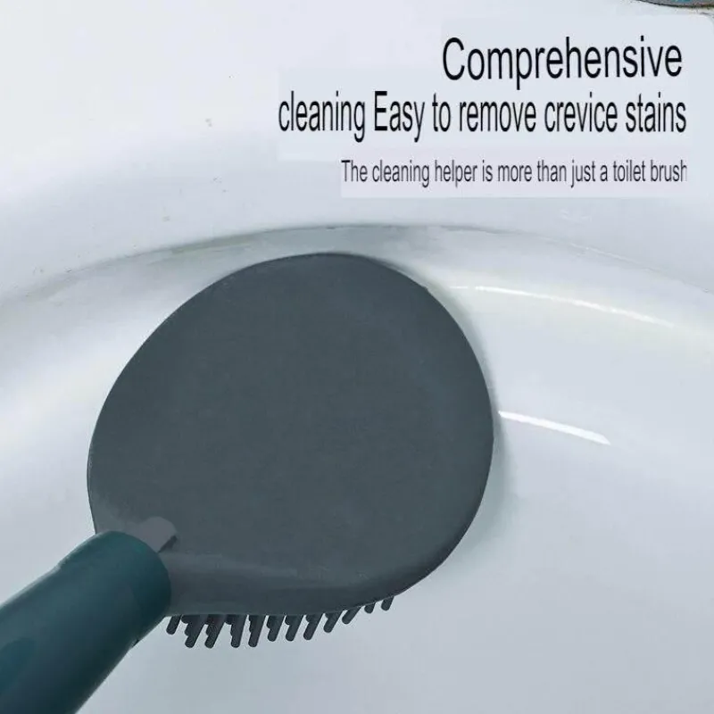 The Blissful Bath Badezimmer-Toilettenbürste mit langem Griff und Seifenspender – Toilettenreinigungswerkzeug