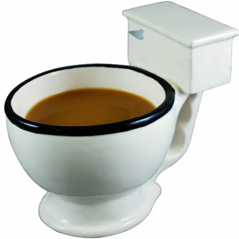 The Cozy Mug Küche & Esszimmer-Toiletten-Kaffeetassen aus Keramik mit Handgriff – lustiges Trinkgeschirr