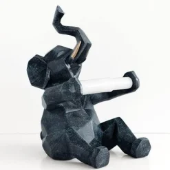 The Blissful Bath Badezimmer-Toilettenpapierhalter mit Elefanten-Hirschmotiv – süßes Badezimmerdekor