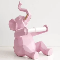 The Blissful Bath Badezimmer-Toilettenpapierhalter mit Elefanten-Hirschmotiv – süßes Badezimmerdekor