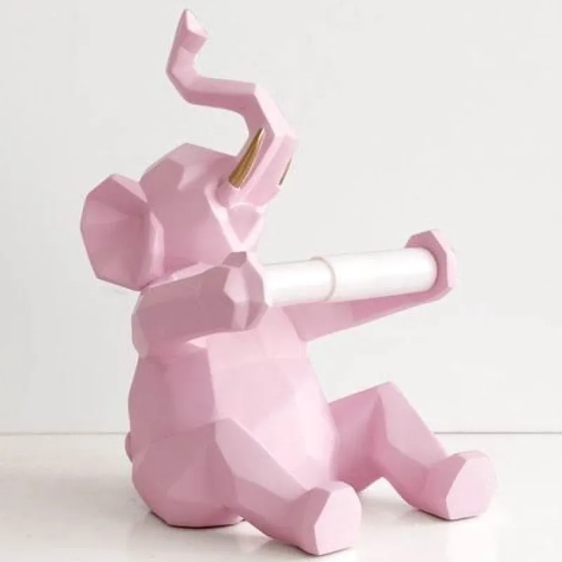 The Blissful Bath Badezimmer-Toilettenpapierhalter mit Elefanten-Hirschmotiv – süßes Badezimmerdekor