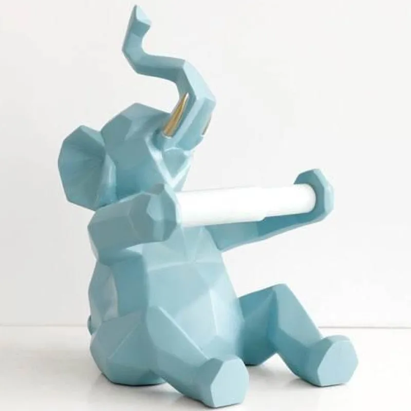 The Blissful Bath Badezimmer-Toilettenpapierhalter mit Elefanten-Hirschmotiv – süßes Badezimmerdekor