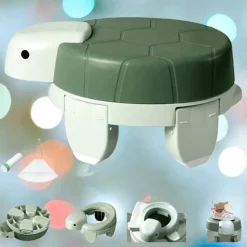 Kinder Trail Tech Kinderwagen & Zubehör|Outdoor-Artikel-Toilettentrainer für Kleinkinder mit Schildkrötenmotiv – lustiger Töpfchen-Trainingssitz für einfache Benutzung
