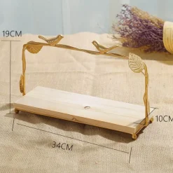 Elegance at the Table Küche & Esszimmer-Tortenständer aus Blattgold – Elegante, dekorative Dessert-Ausstellung