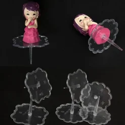 Tom Küche & Esszimmer-Tortenständer-Set aus transparentem Kunststoff – 20-teilig, Fondanthalter und Präsentationsständer