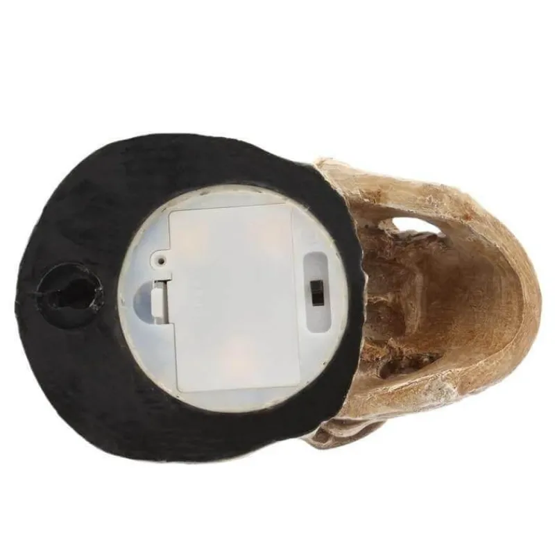 The Gilded Nest Beleuchtung-Totenkopf LED Nachtlicht - Gruselige Halloween Dekoration