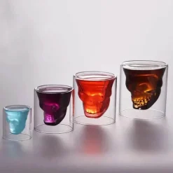 Plates u0026 More Küche & Esszimmer-Totenkopf-Glasbecher – hitzebeständiger Bier-Cocktailbecher