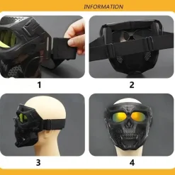 Decor Fahrräder & Verkehr-Totenkopf-Motorradmaske - Offroad-Fahrausrüstung