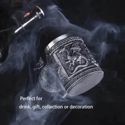 Feast u0026 Flair Küche & Esszimmer-Totenkopf-Ritter-Bierkrug - Halloween-Krug aus Edelstahl mit Harz