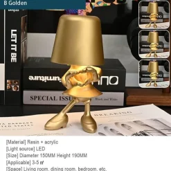 Bright Accents Beleuchtung-Touch-Lade-Schreibtischlampe - Golden Man Design