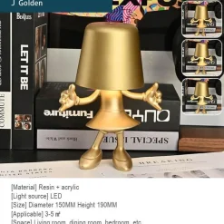 Bright Accents Beleuchtung-Touch-Lade-Schreibtischlampe - Golden Man Design