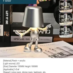 Bright Accents Beleuchtung-Touch-Lade-Schreibtischlampe - Golden Man Design