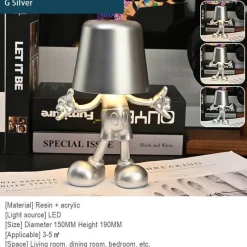 Bright Accents Beleuchtung-Touch-Lade-Schreibtischlampe - Golden Man Design