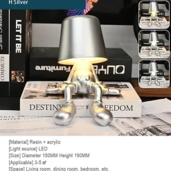 Bright Accents Beleuchtung-Touch-Lade-Schreibtischlampe - Golden Man Design