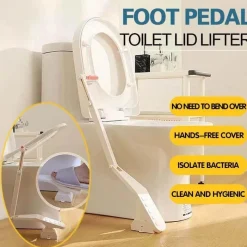 The Blissful Bath Badezimmer-Touchless Toilet Lid Lifter Pedal - Sanitary Bathroom Accessory