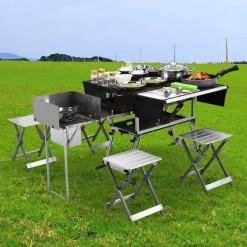 Nomad Gear Camping-Werkzeuge|Camping Im Freien-Tragbare Campingküche – Faltbare Outdoor-Kochstation