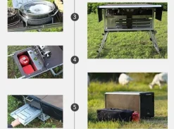 Nomad Gear Camping-Werkzeuge|Camping Im Freien-Tragbare Campingküche – Faltbare Outdoor-Kochstation